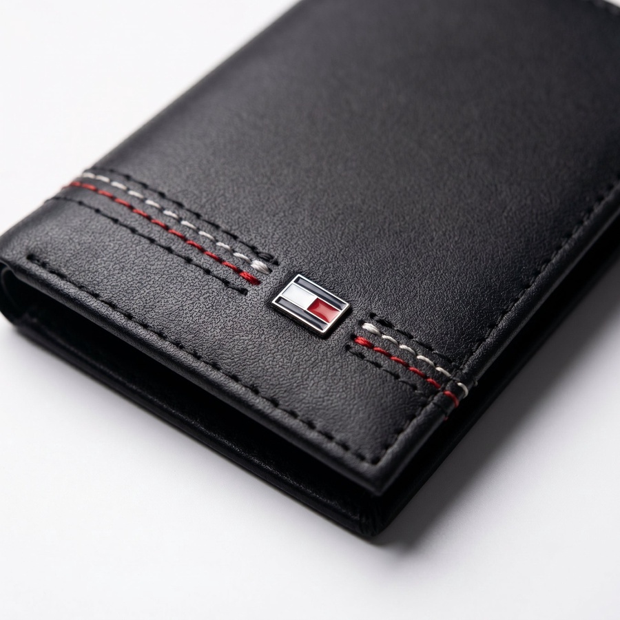 Tommy Hilfiger Men's Wallet - Smooth Leather Bifold Wallet