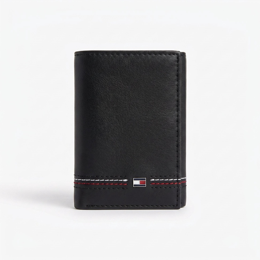Tommy Hilfiger Men's Wallet - Smooth Leather Bifold Wallet