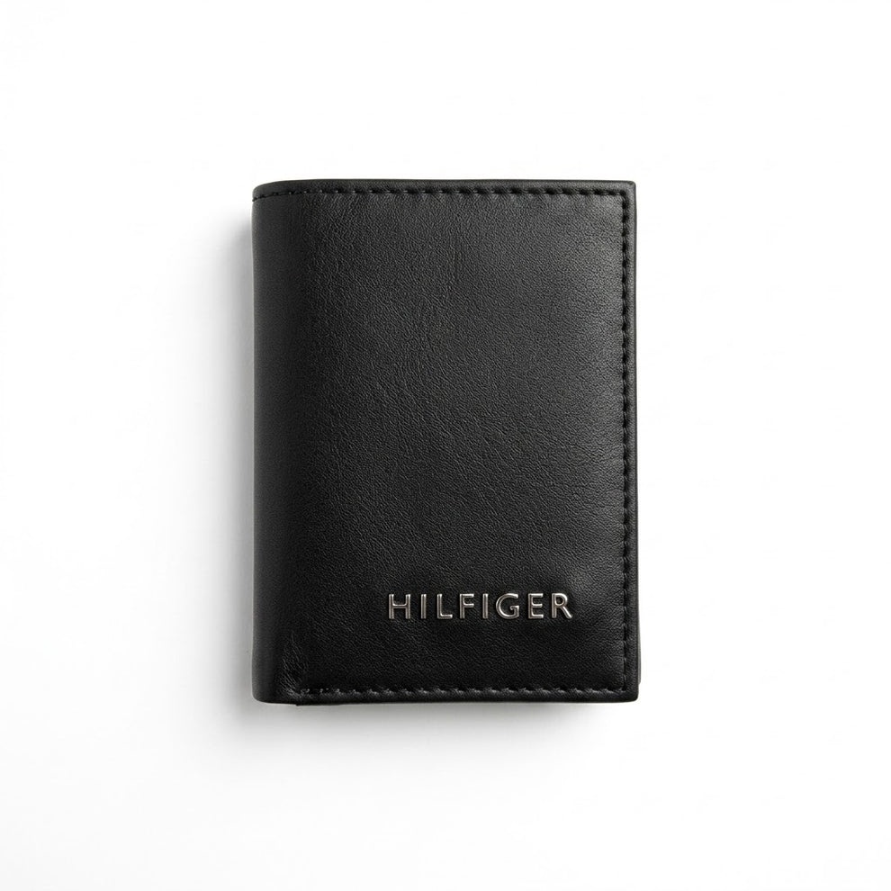 Tommy Hilfiger Men's Wallet - Smooth Leather Trifold Lettering Wallet