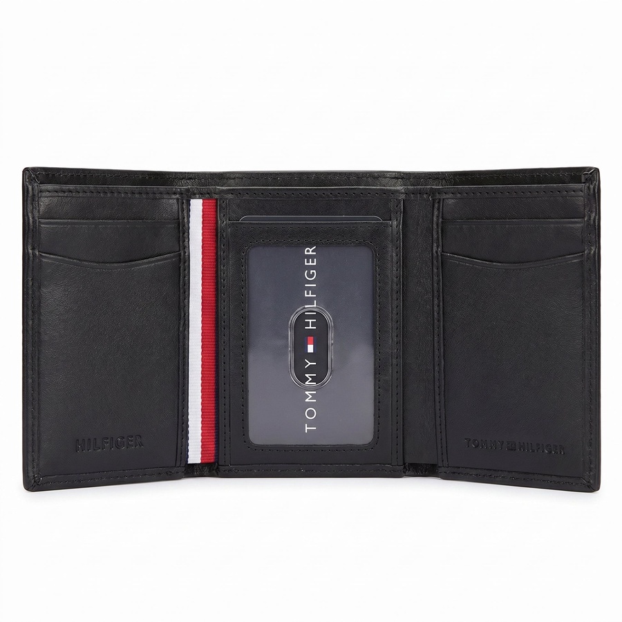 Tommy Hilfiger Men's Wallet - Trifold Grained Leather Wallet