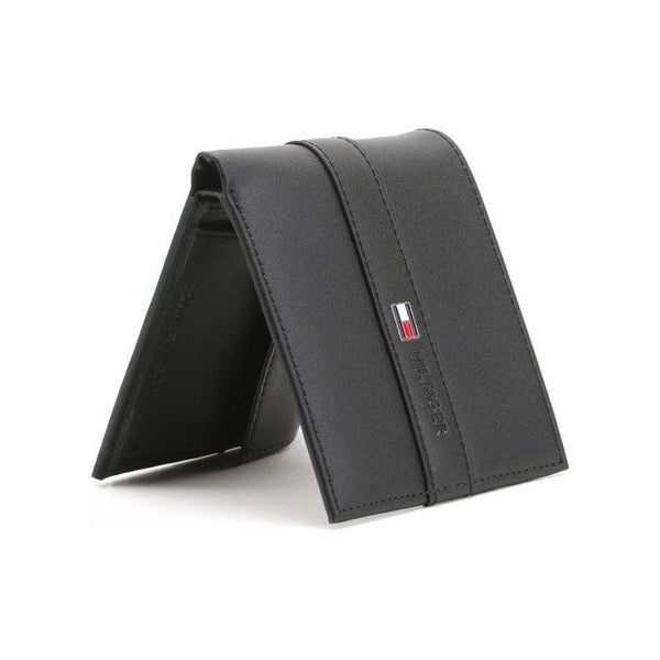 Tommy Hilfiger Men's Wallet - Wallet Black Stripe Coin Pocket