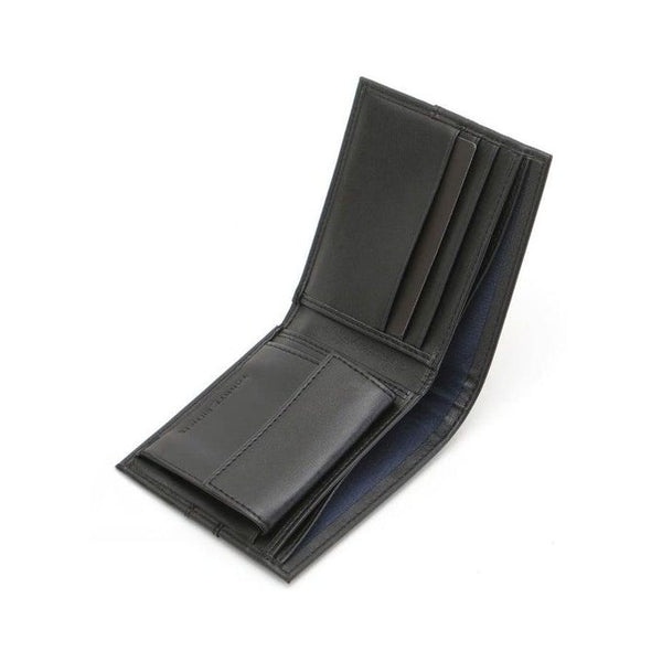 Tommy Hilfiger Men's Wallet - Wallet Black Stripe Coin Pocket