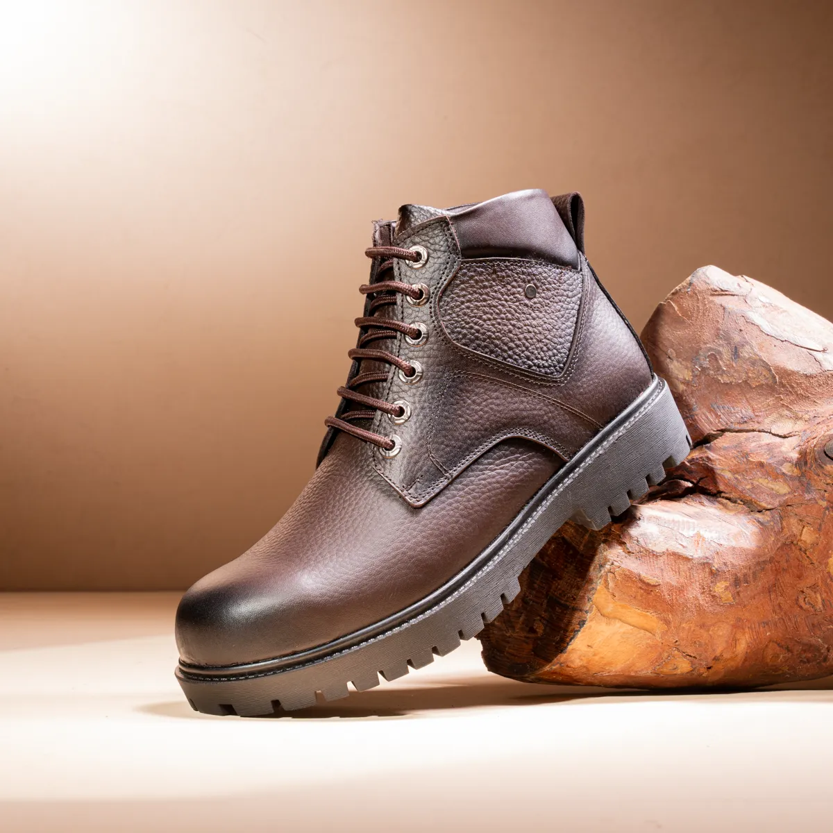 Men's Genuine Leather Safety Half Boot-KJ1