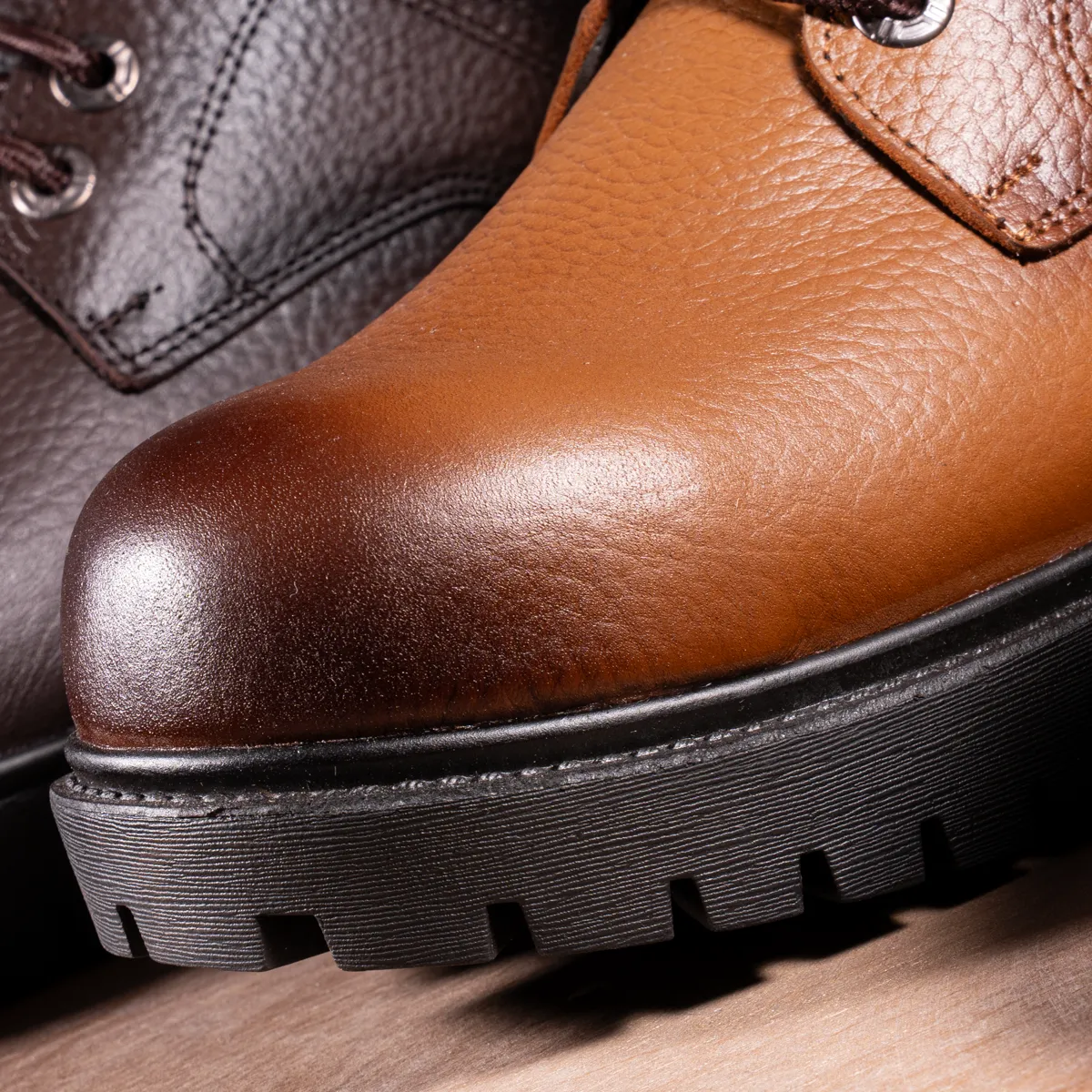 Men's Genuine Leather Safety Half Boot-KJ1