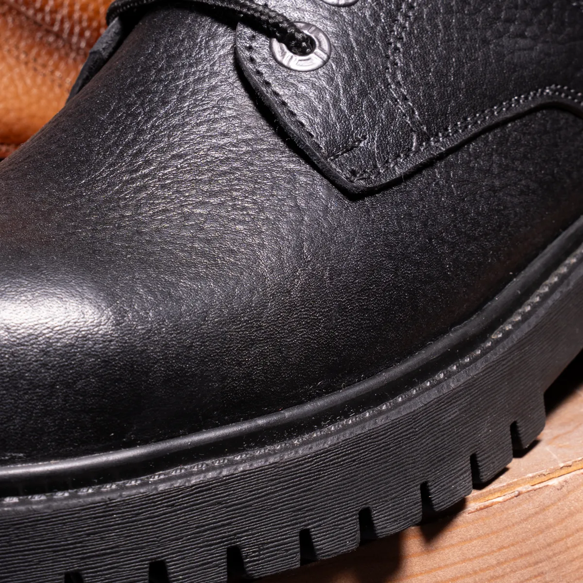 Men's Genuine Leather Safety Half Boot-KJ1