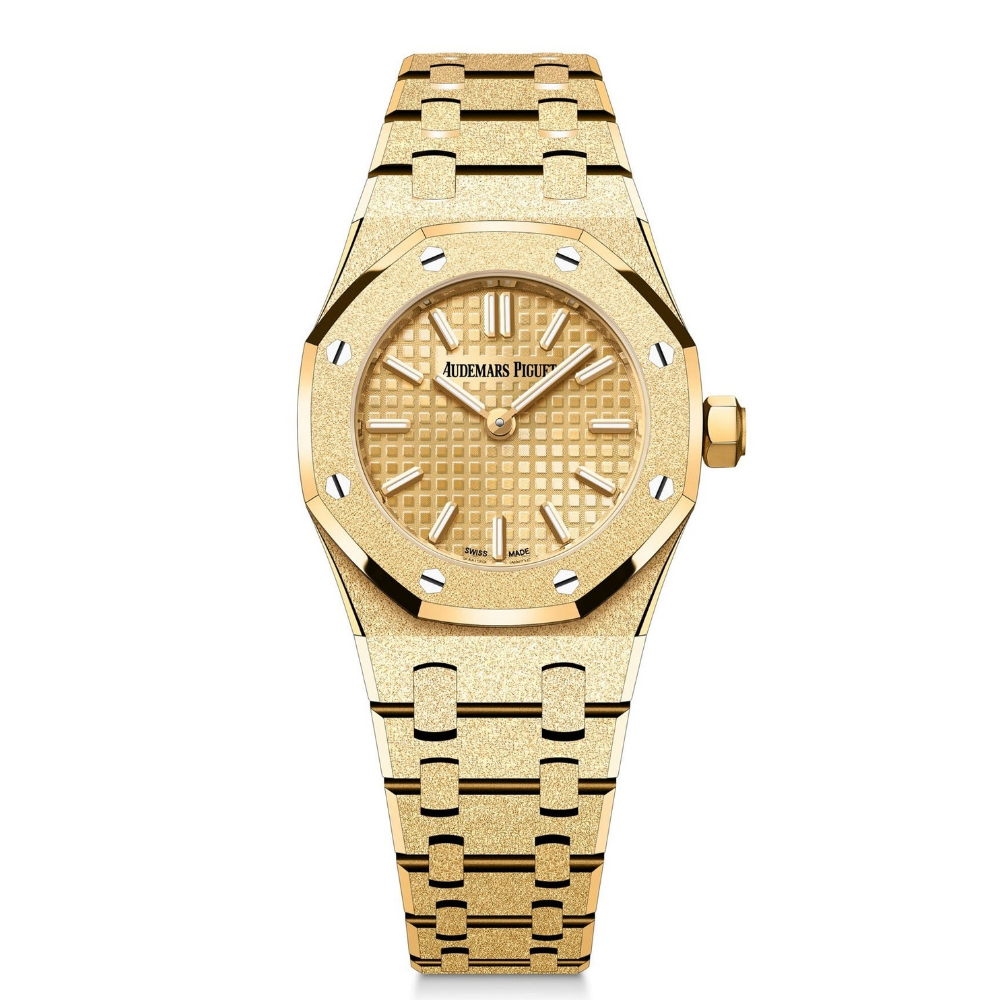 Audemars Piguet Watch For Women - Royal Oak Mini Frosted Gold Quartz - Ref. 67630OR.GG.1312OR.01