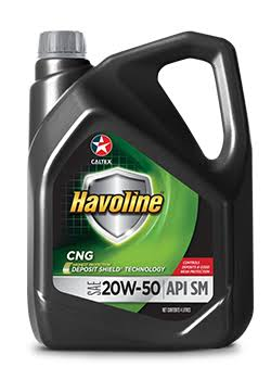 زيت كالتكس هافولين CNG (Caltex Havoline CNG SAE 20W-50) مخصص لمواتير الغاز الطبيعي 