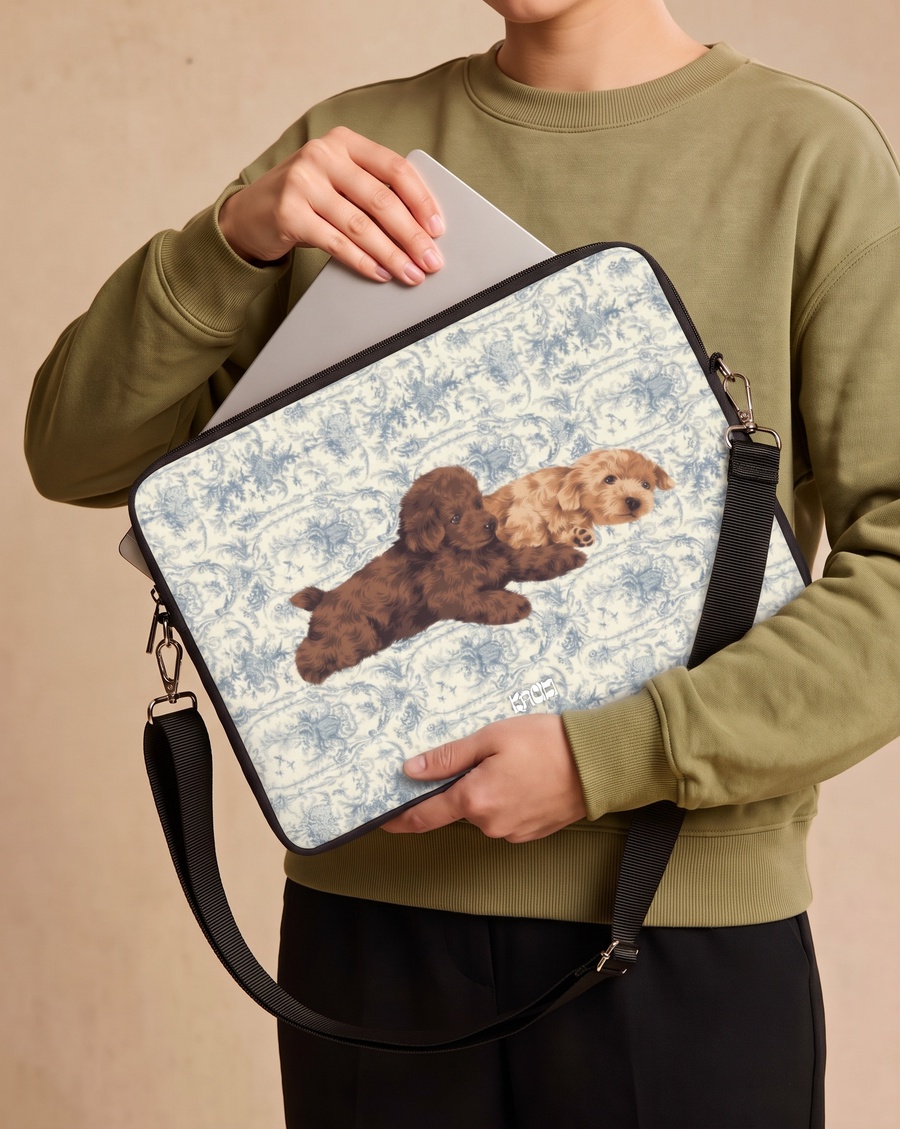 Vintage Puppies Laptop Sleeve