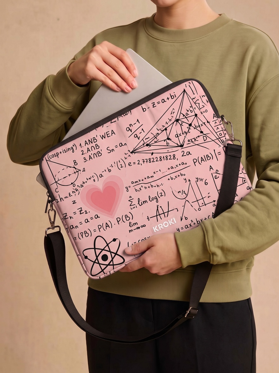 Girls Math Laptop Sleeve