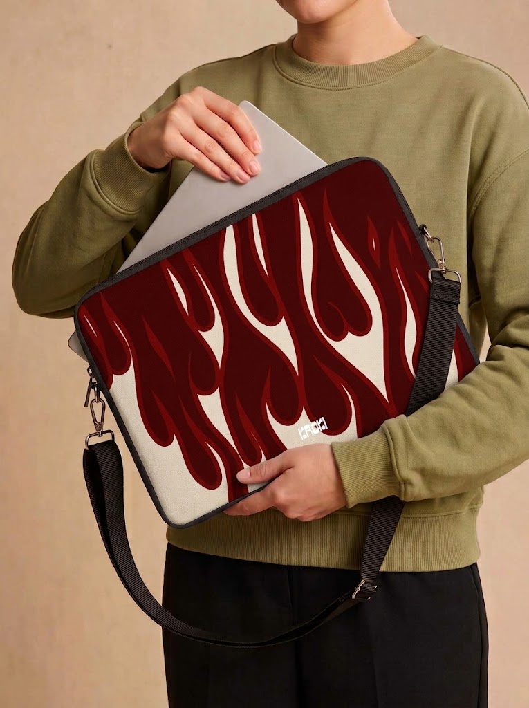 Burgundy Flame Laptop Sleeve
