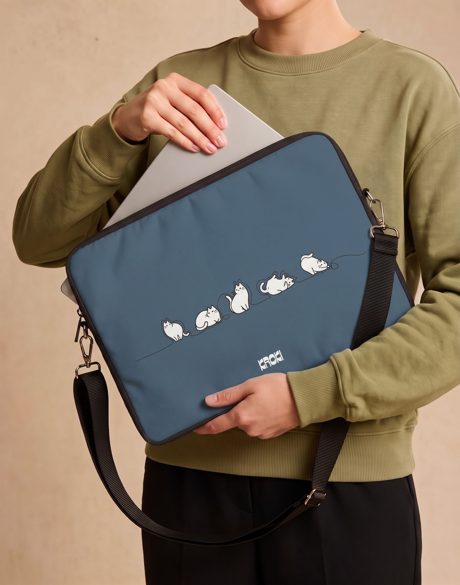 White Cats Laptop Sleeve