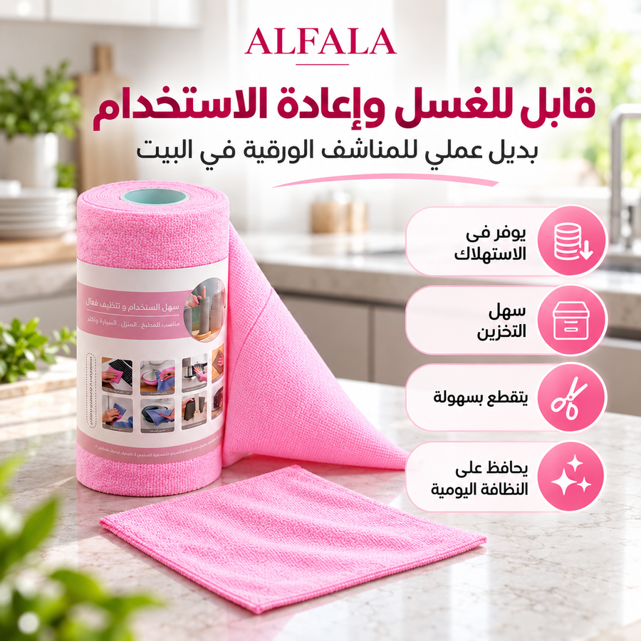 مايكروفايبر قابل للغسل وإعادة الاستخدام