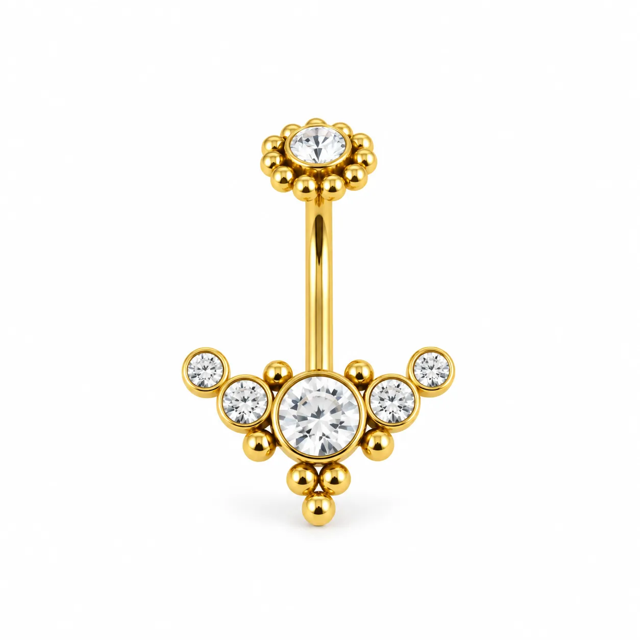 Gold Elegant Dots Zirconia 