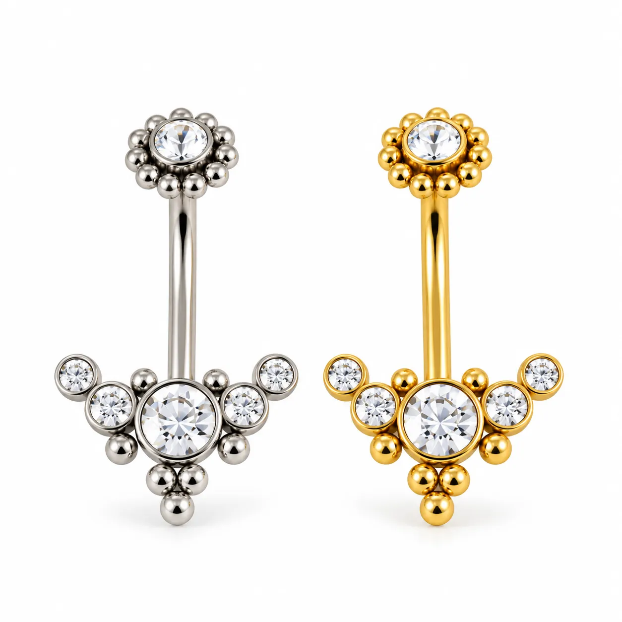 Gold Elegant Dots Zirconia 