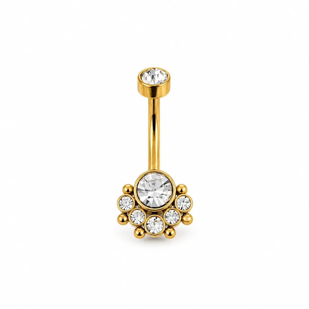 Gold Five Dots Zirconia 