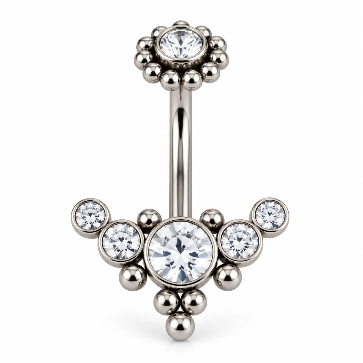 Silver Elegant Dots Zirconia 