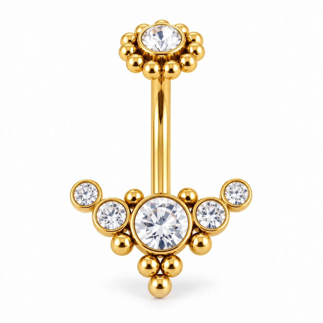 Gold Elegant Dots Zirconia 