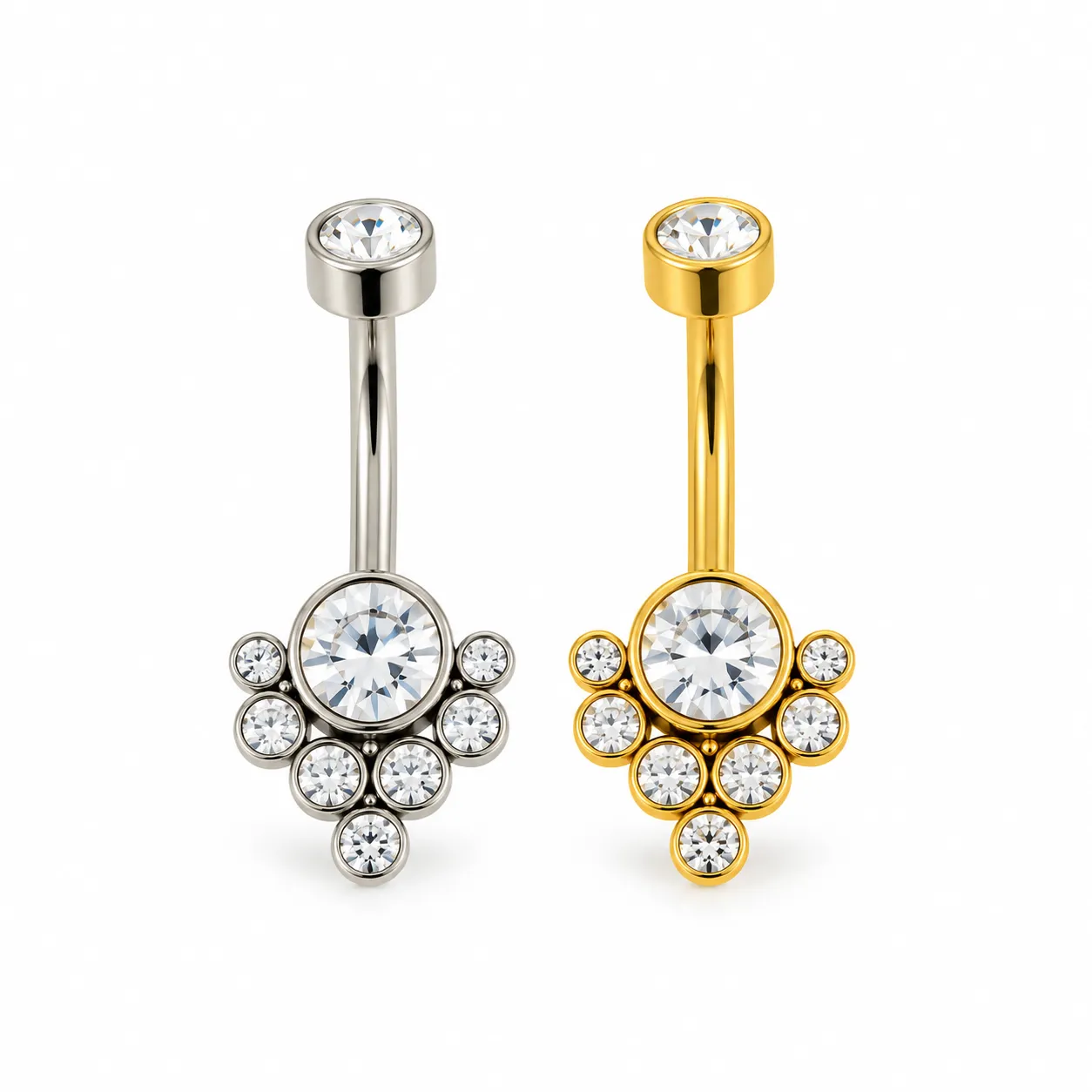 Gold Seven Dots Zirconia 