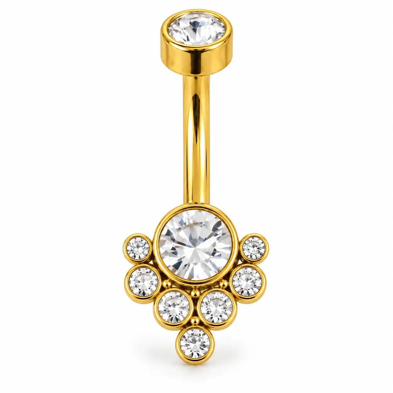 Gold Seven Dots Zirconia 