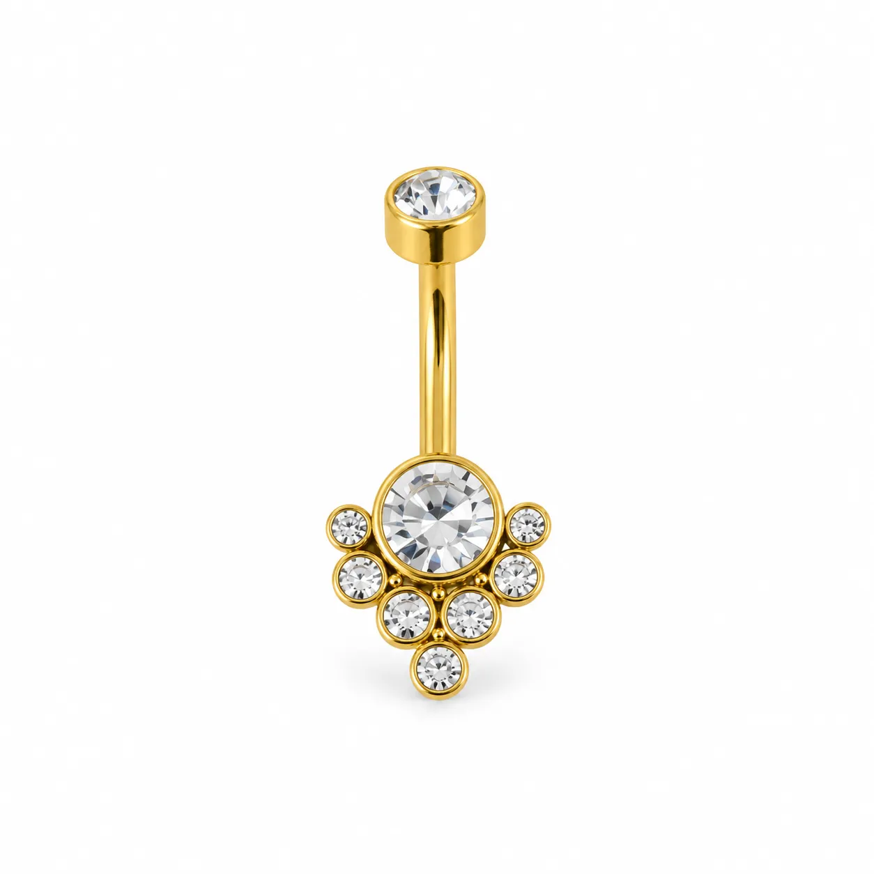 Gold Seven Dots Zirconia 