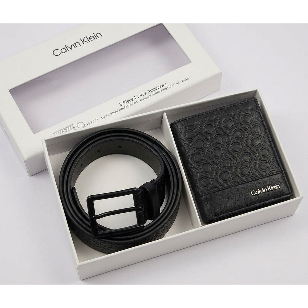 Calvin Klein Men’s Belt & Wallet Gift Set - Matte Black #18