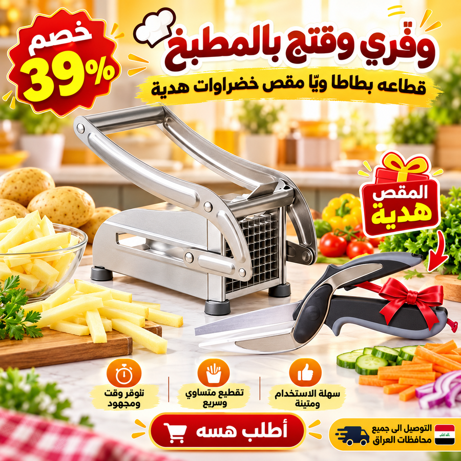 قطاعة البطاطا ومقص الخضراوات