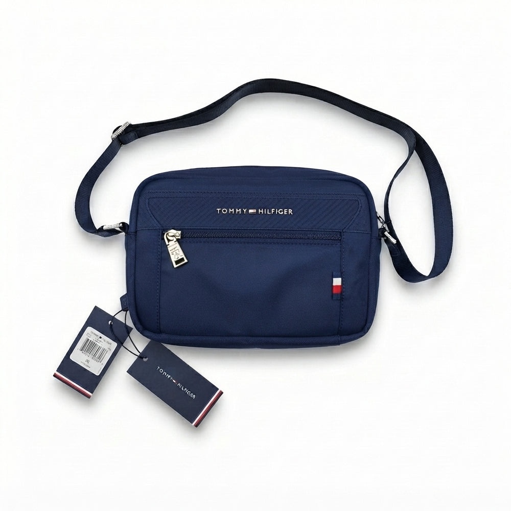 Tommy Hilfiger Men's Casual Crossbody Bag with Zip Pocket and Logo Accent #0085