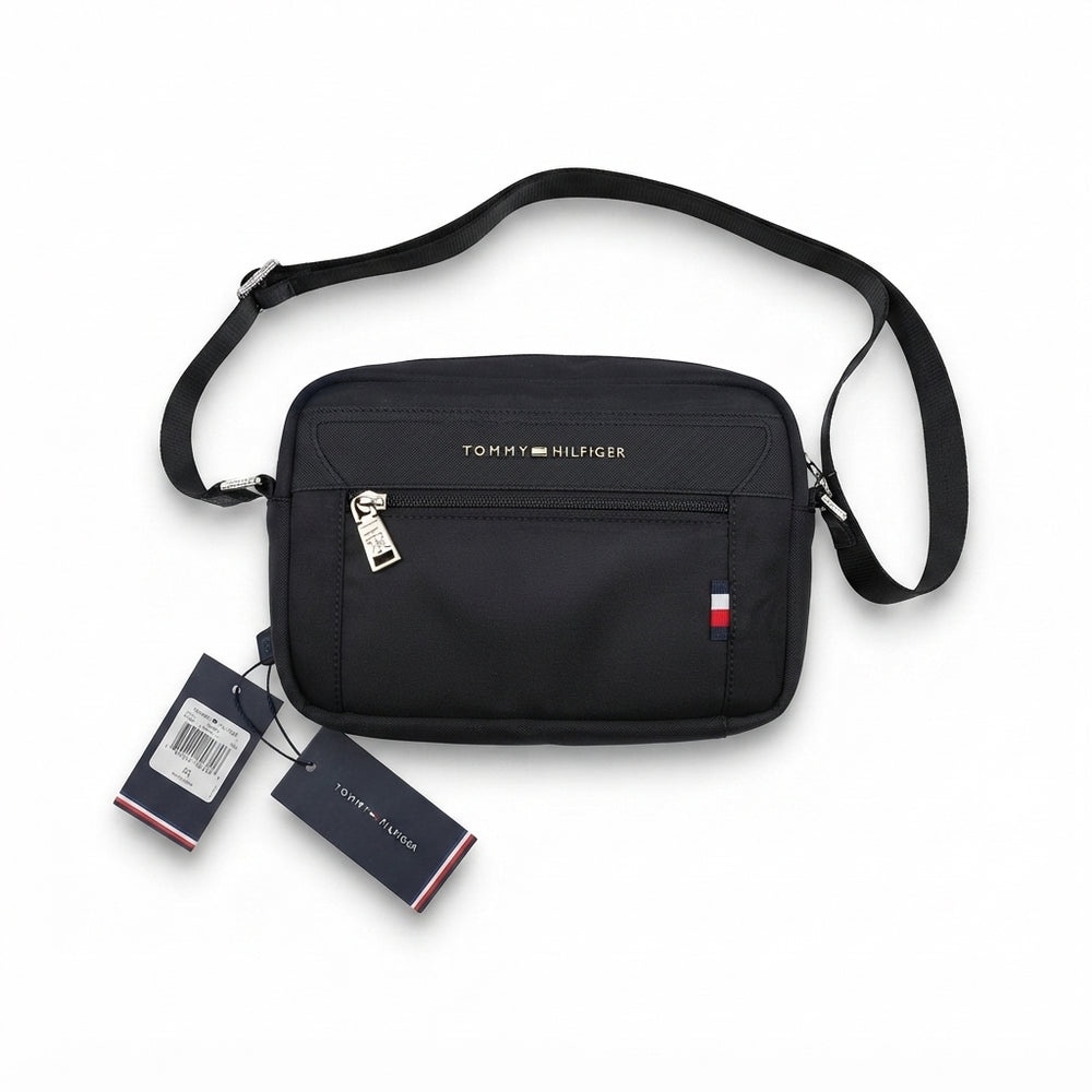 Tommy Hilfiger Men's Casual Crossbody Bag with Zip Pocket and Logo Accent #0071