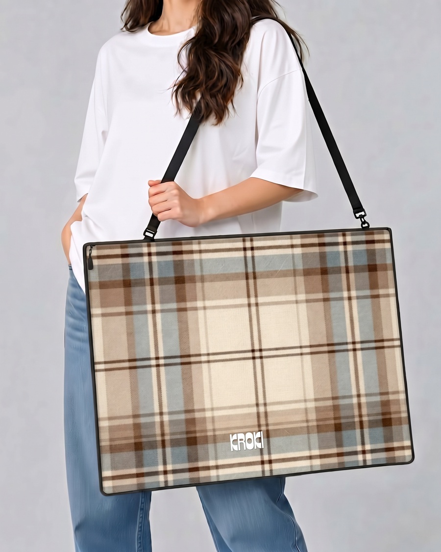 Warm Plaid Art Bag