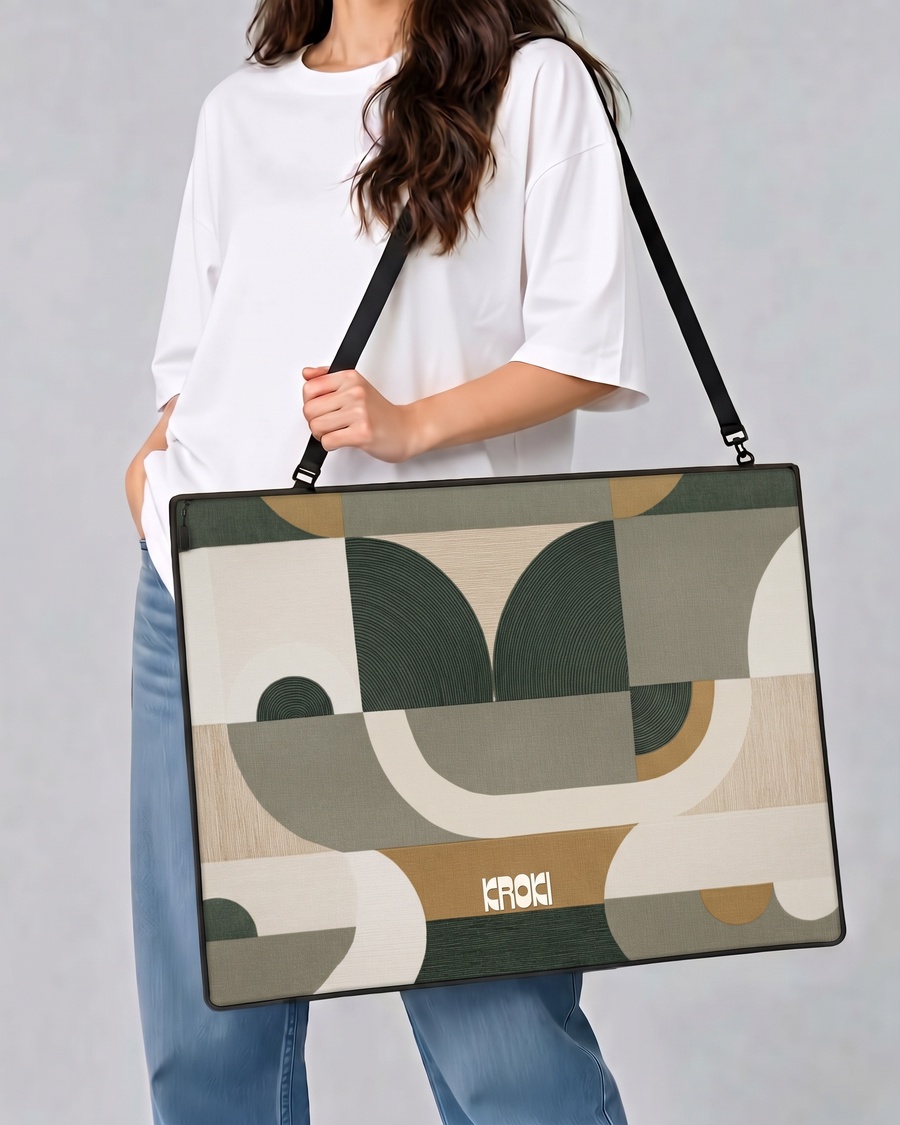 Earthy Geometric Art Bag