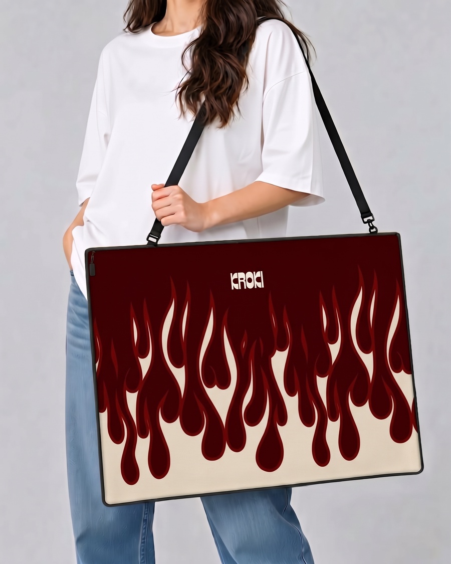 Red Flames Art Bag