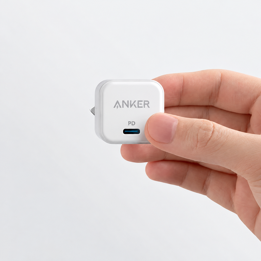 شاحن Anker PowerPort III Cube A2149L23 بقوة 20W USB-C أبيض - ضمان 18 شهر