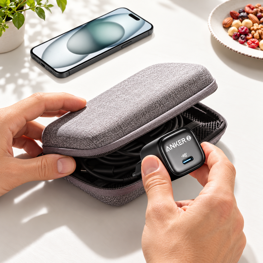 شاحن Anker Zolo A2698L11 GaN بقوة 30W USB-C أسود - ضمان 18 شهر
