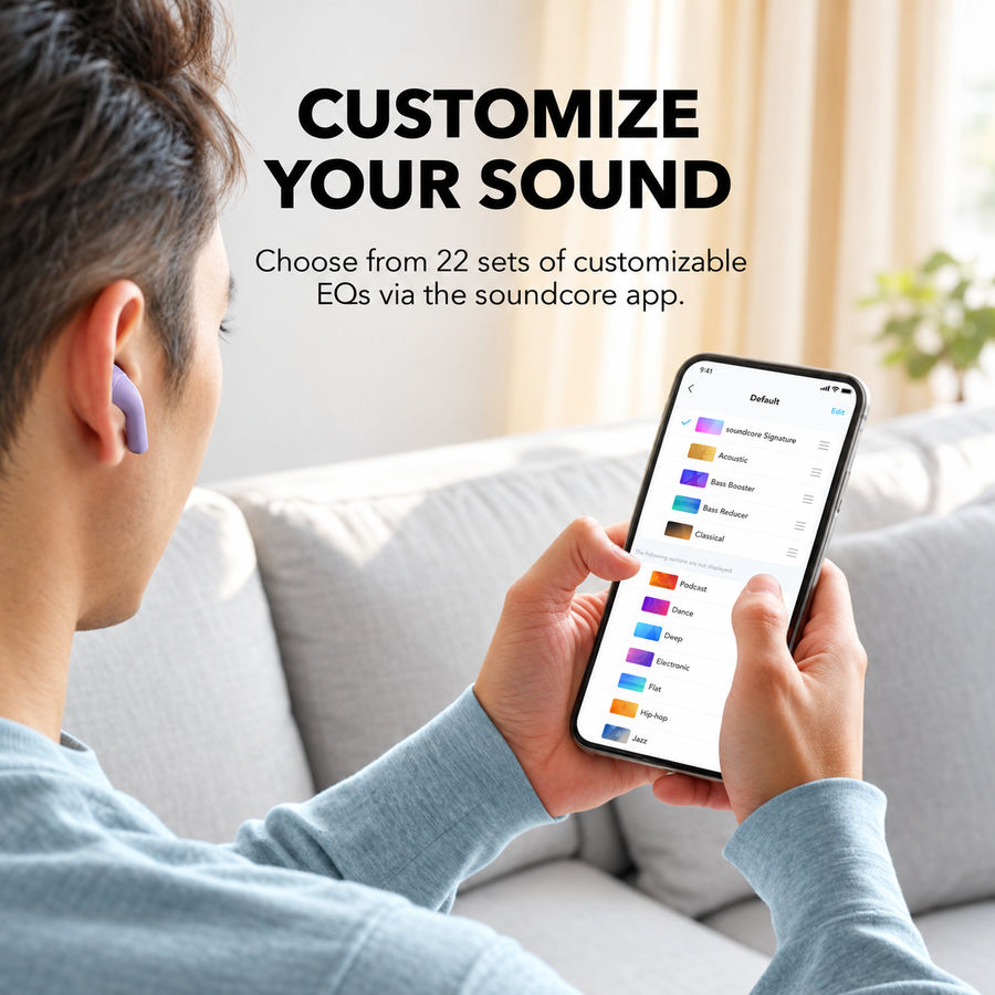 سماعات Soundcore K20i A3994 من Anker ببطارية 36 ساعة - ضمان 18 شهر