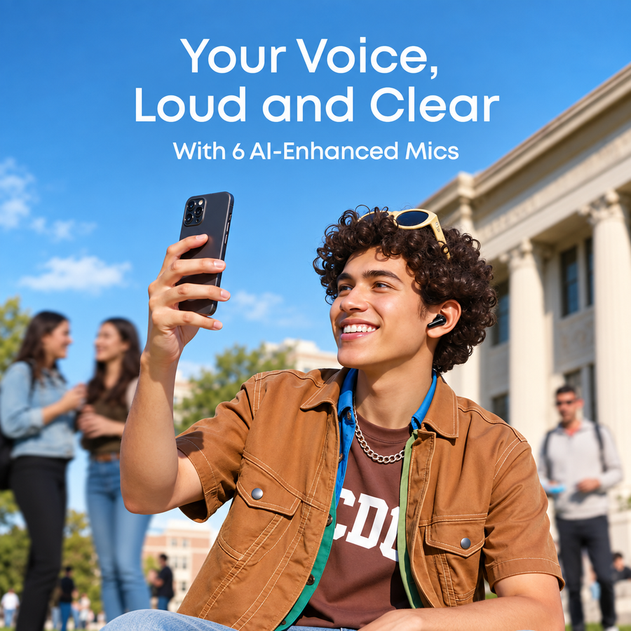 سماعات Soundcore R60i NC من Anker بعزل ضوضاء Adaptive ANC وLDAC وبطارية 50 ساعة - ضمان 18 شهر