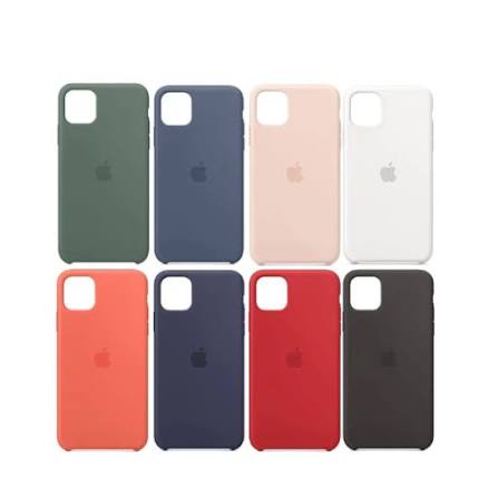 جراب سيليكون ناعم مع بطانه من الميكرو فايبر لهواتف ابل -Silicone Phone Case