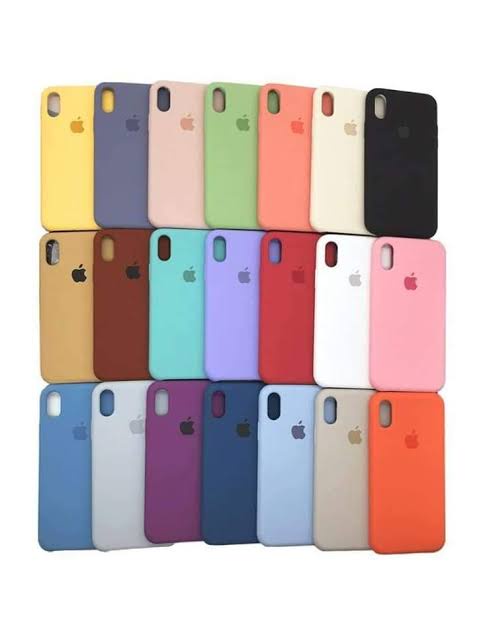 جراب سيليكون ناعم مع بطانه من الميكرو فايبر لهواتف ابل -Silicone Phone Case