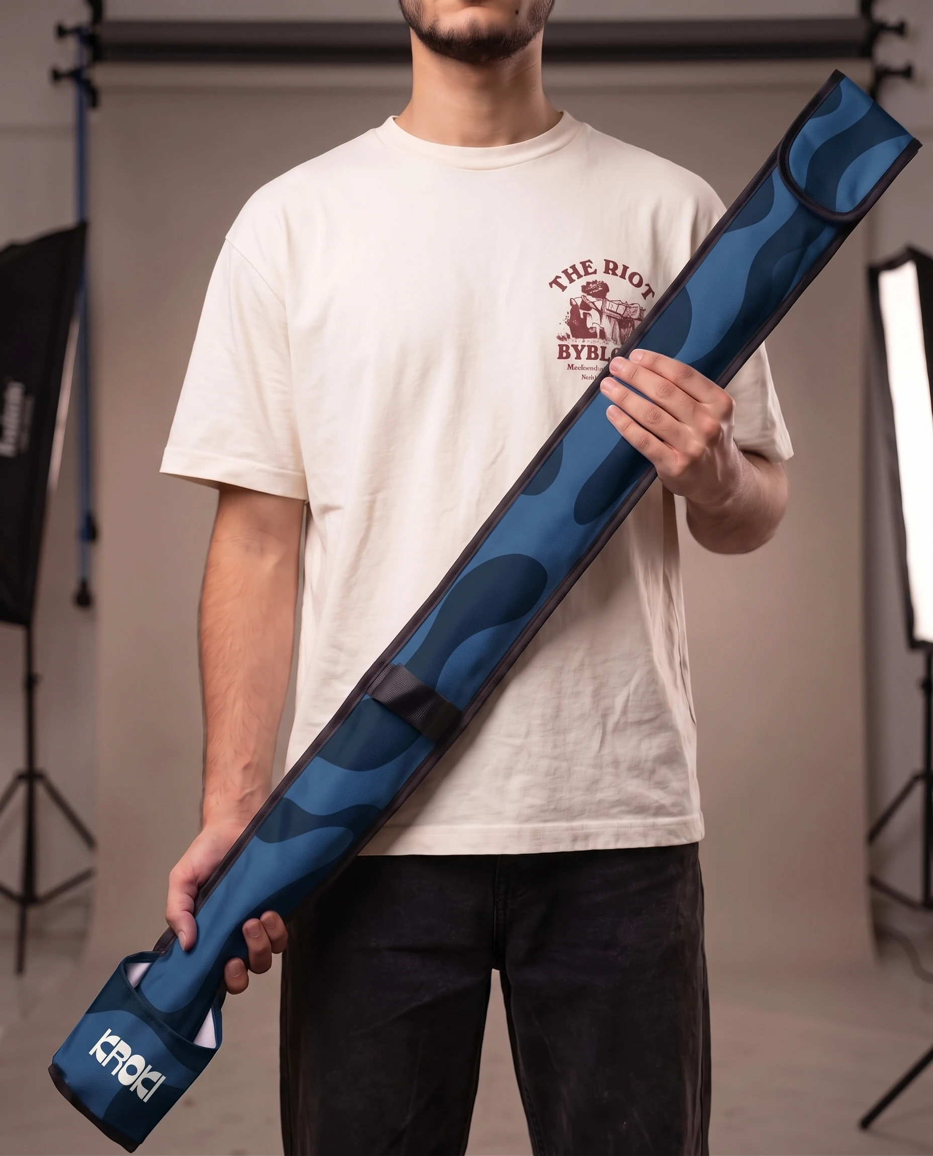 Dark Blue Wavy Abstract T-Ruler Cover