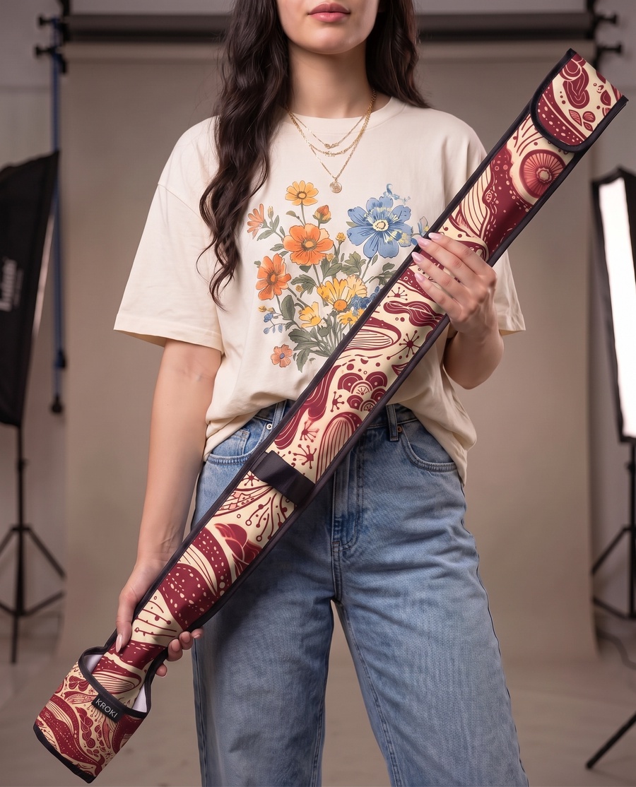 Burgundy & Cream Whales Illustration T-Ruler Cover