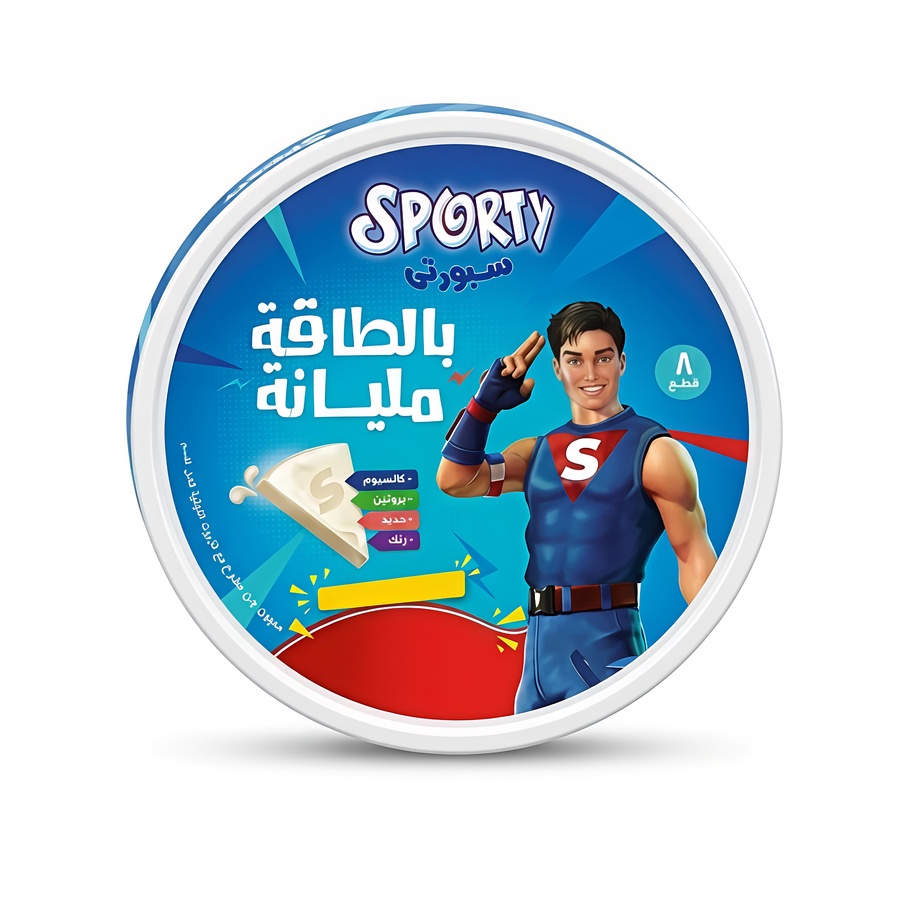 سبورتي جبن مثلثات -8 قطع