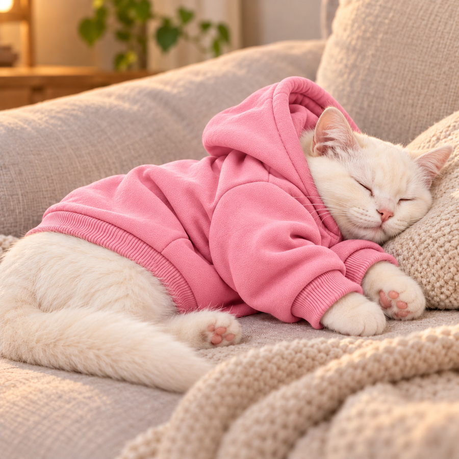 Plain Cat Hoodie – 100% Cotton