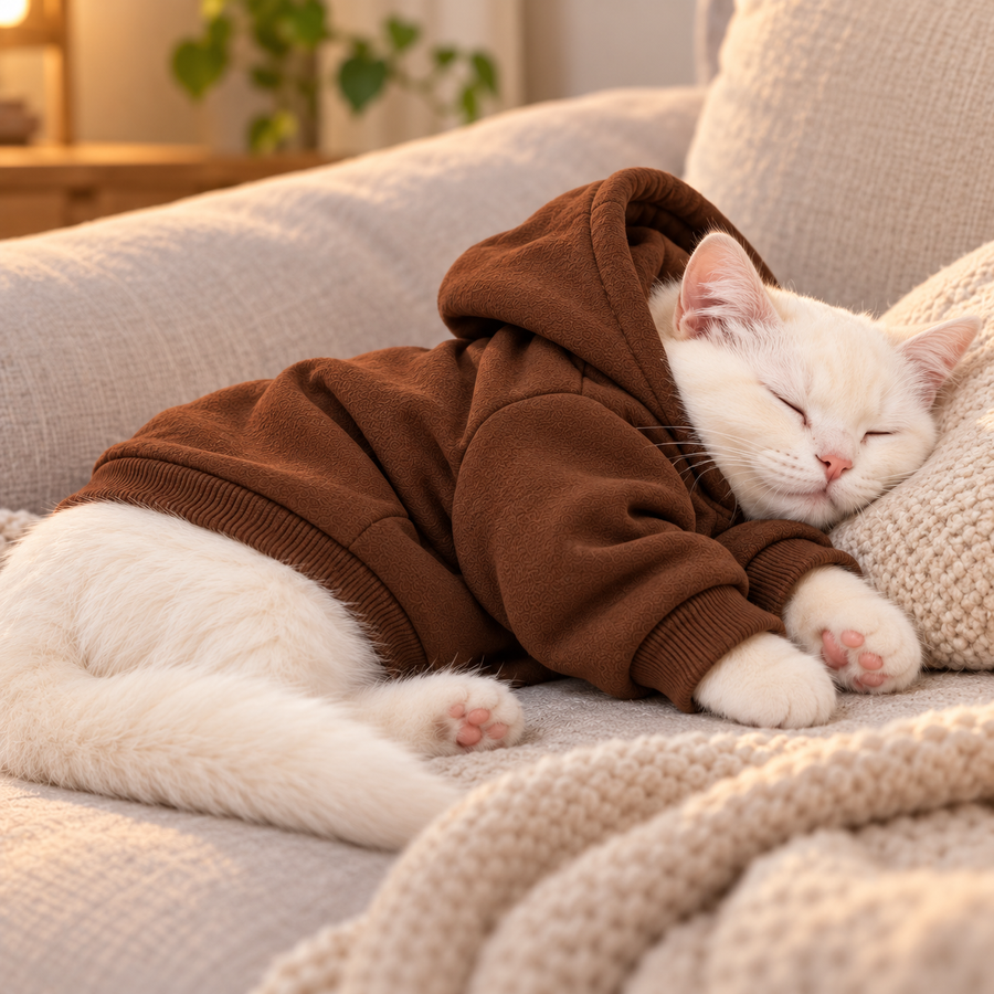 Plain Cat Hoodie – 100% Cotton