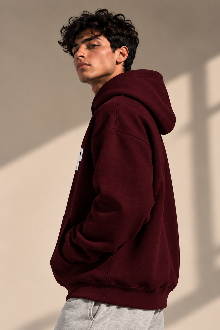 Never Give Up Hoodie – Burgundy
