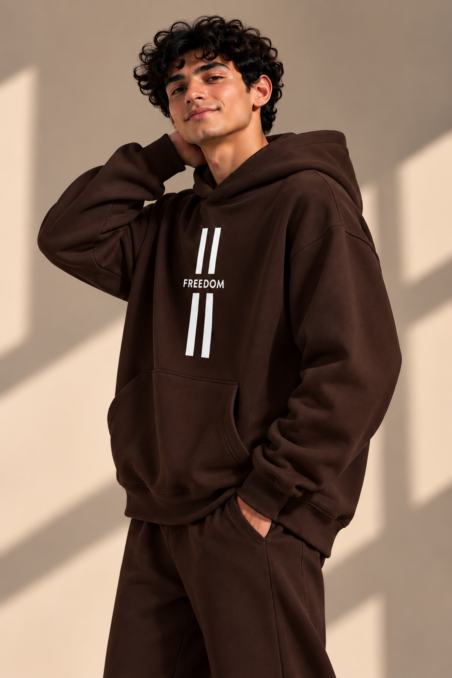 Freedom Oversized Hoodie – Chocolate Brown