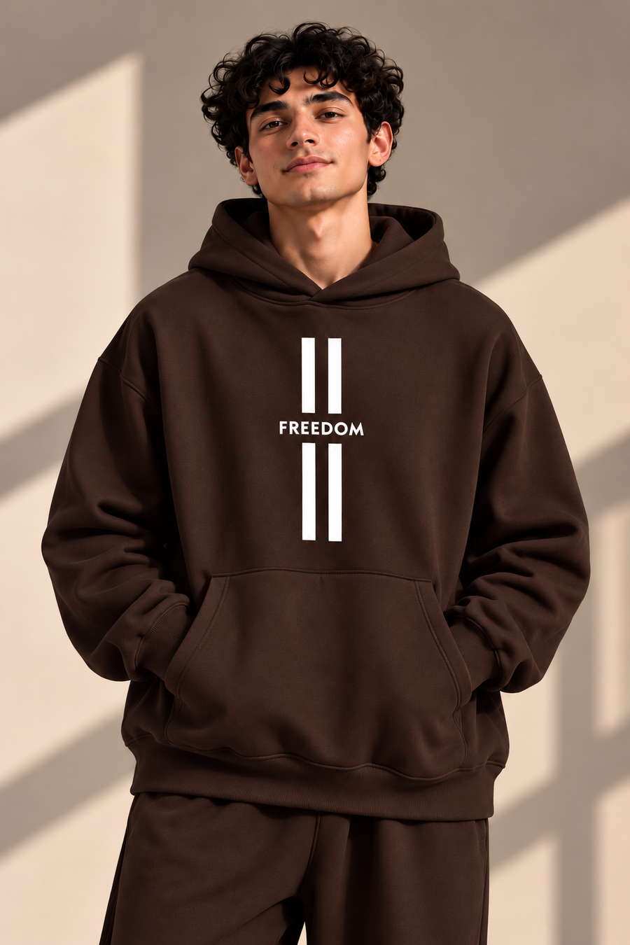 Freedom Oversized Hoodie – Chocolate Brown