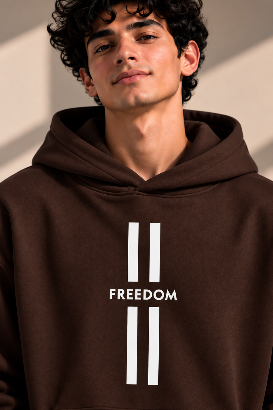 Freedom Oversized Hoodie – Chocolate Brown