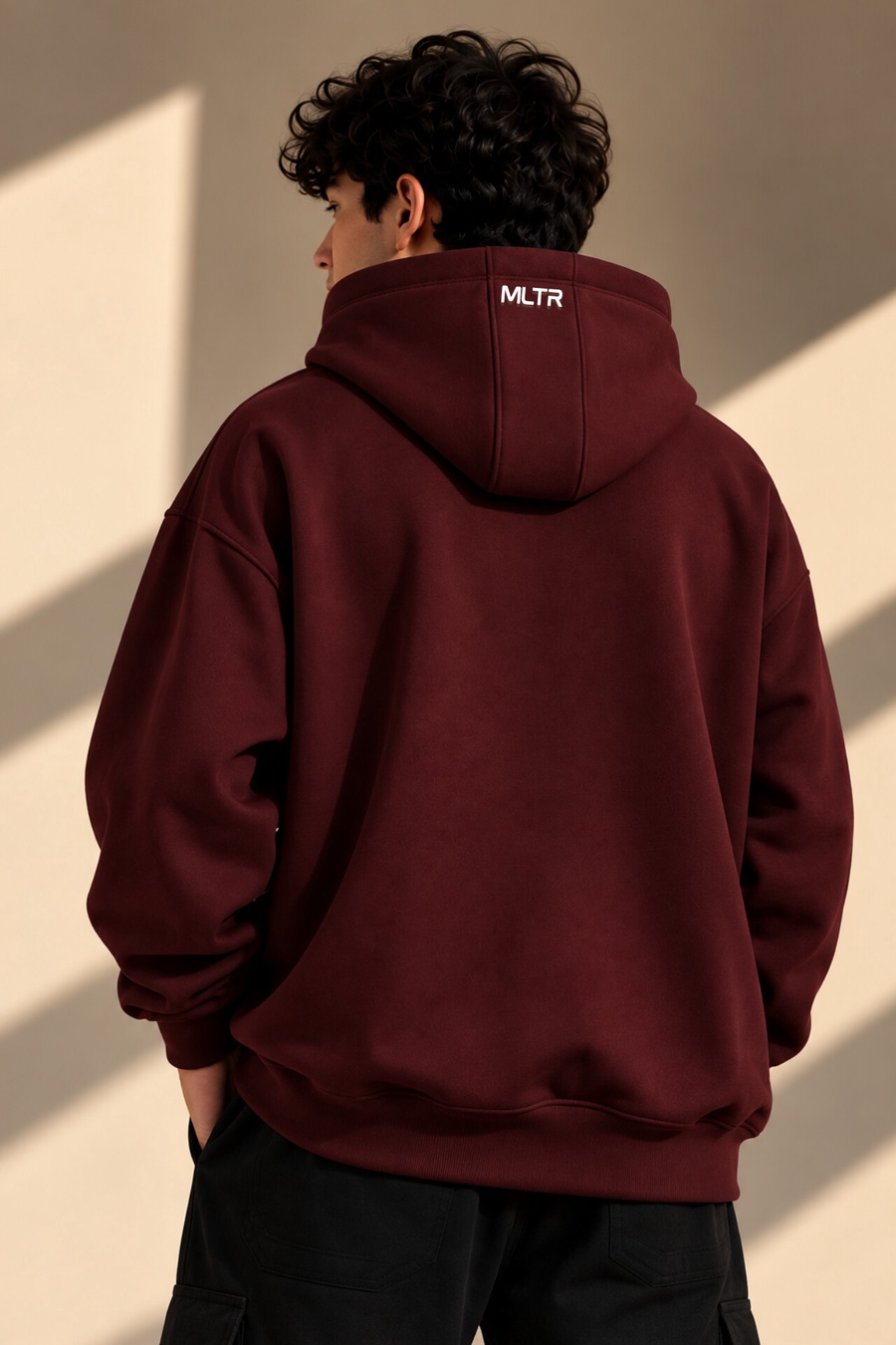 THE BLACK Oversized Hoodie – Burgundy