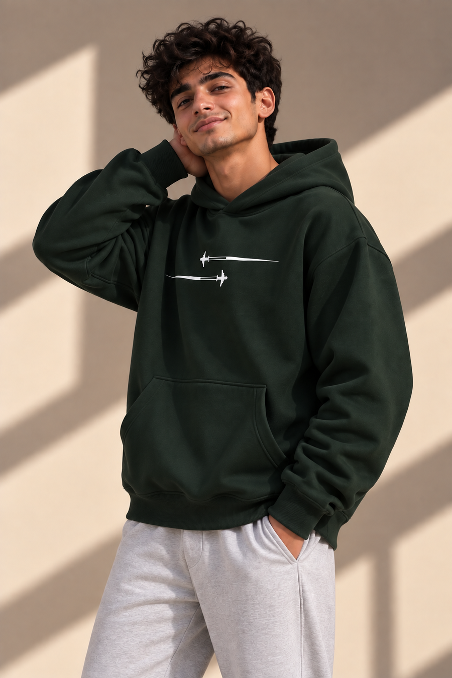 FLIGHT Oversized Hoodie – Dark Green