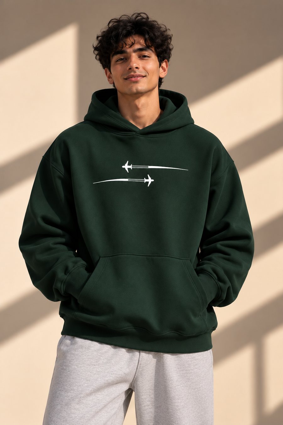 FLIGHT Oversized Hoodie – Dark Green