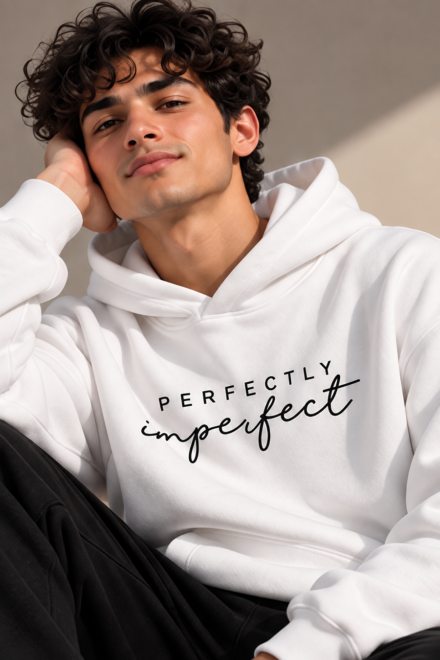 IMPERFECT Oversized Hoodie  – White